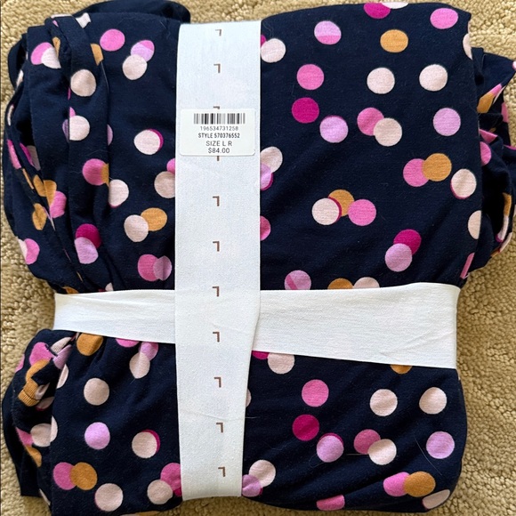 Soma Cool Nights Navy Tee and Polka Print Pajama Set - Picture 3 of 4